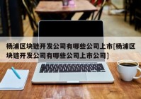 杨浦区块链开发公司有哪些公司上市[杨浦区块链开发公司有哪些公司上市公司]